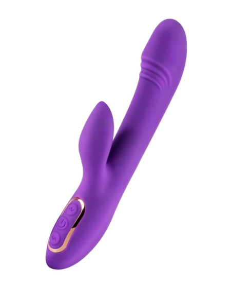 Vibrator punctul G stimulare dubla  Senzation X Purple