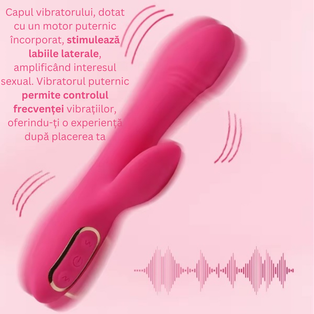 Vibrator punctul G stimulare dubla Senzation X Rose - imagine 3