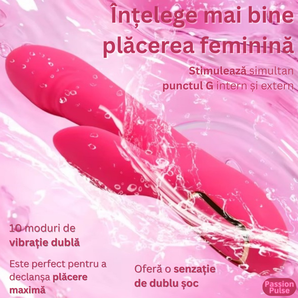 Vibrator punctul G stimulare dubla Senzation X Rose - imagine 5