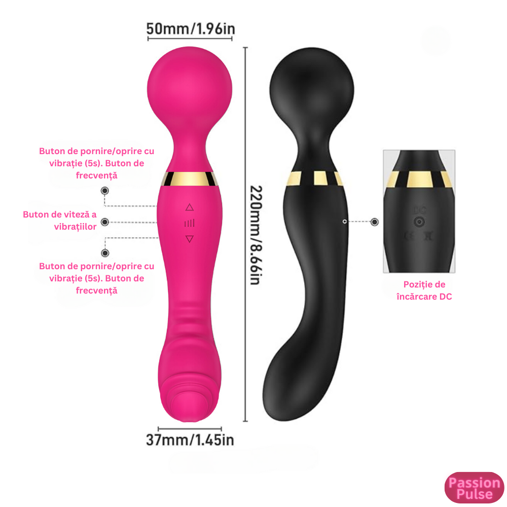 Vibrator punctul G si clitoris Vibe Control Rose - imagine 3