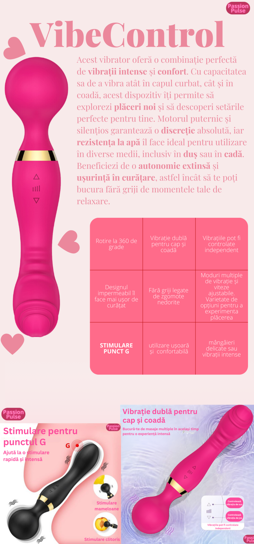 Vibrator punctul G si clitoris Vibe Control - imagine 3