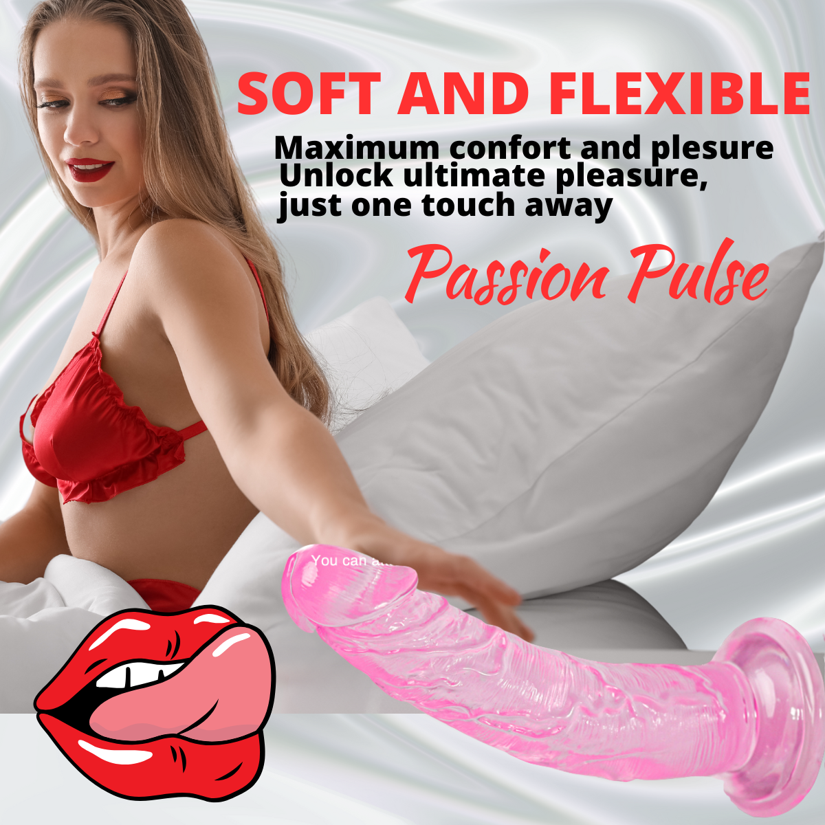 Dildo Realistic Pure Veins Pink - imagine 5