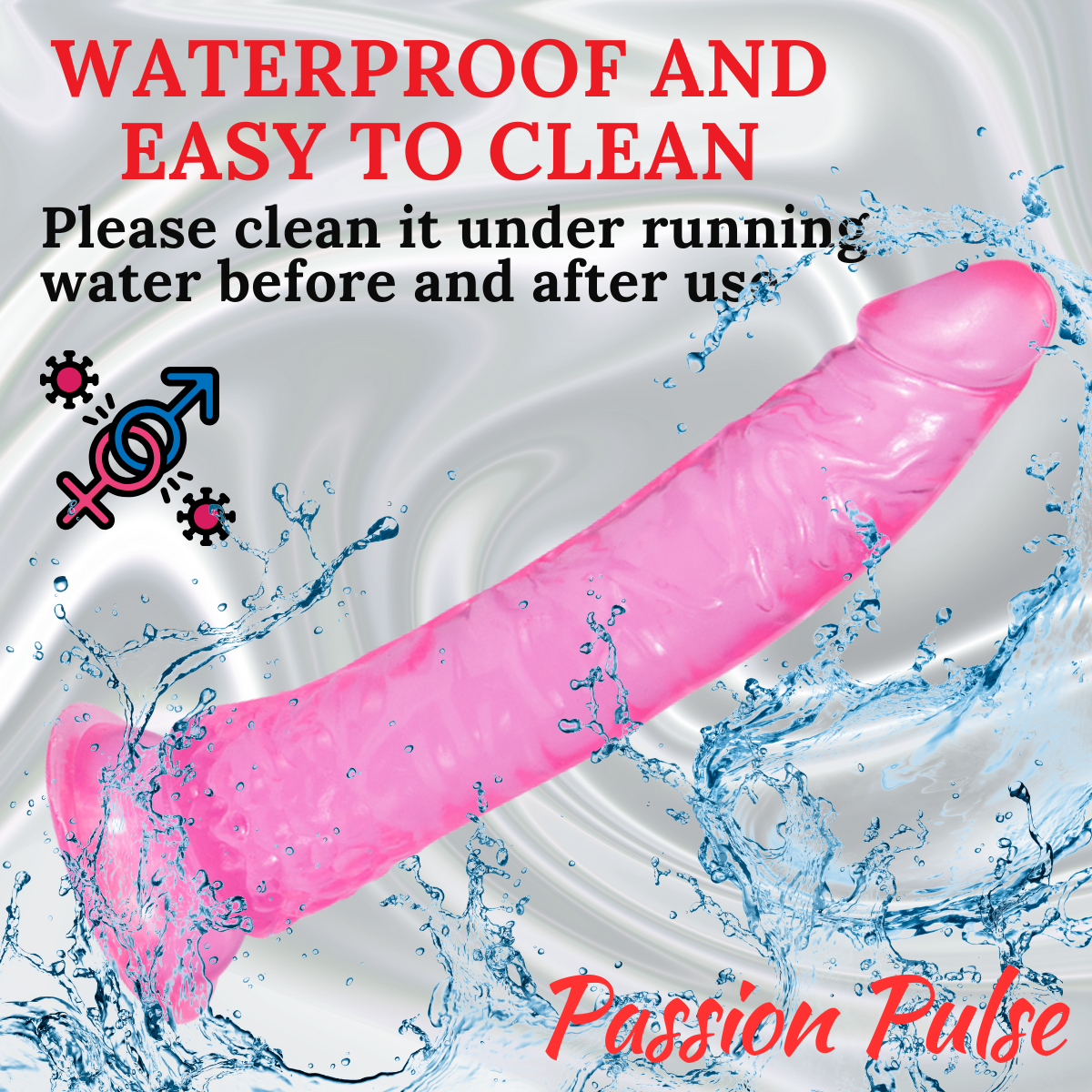 Dildo Realistic Pure Veins Pink