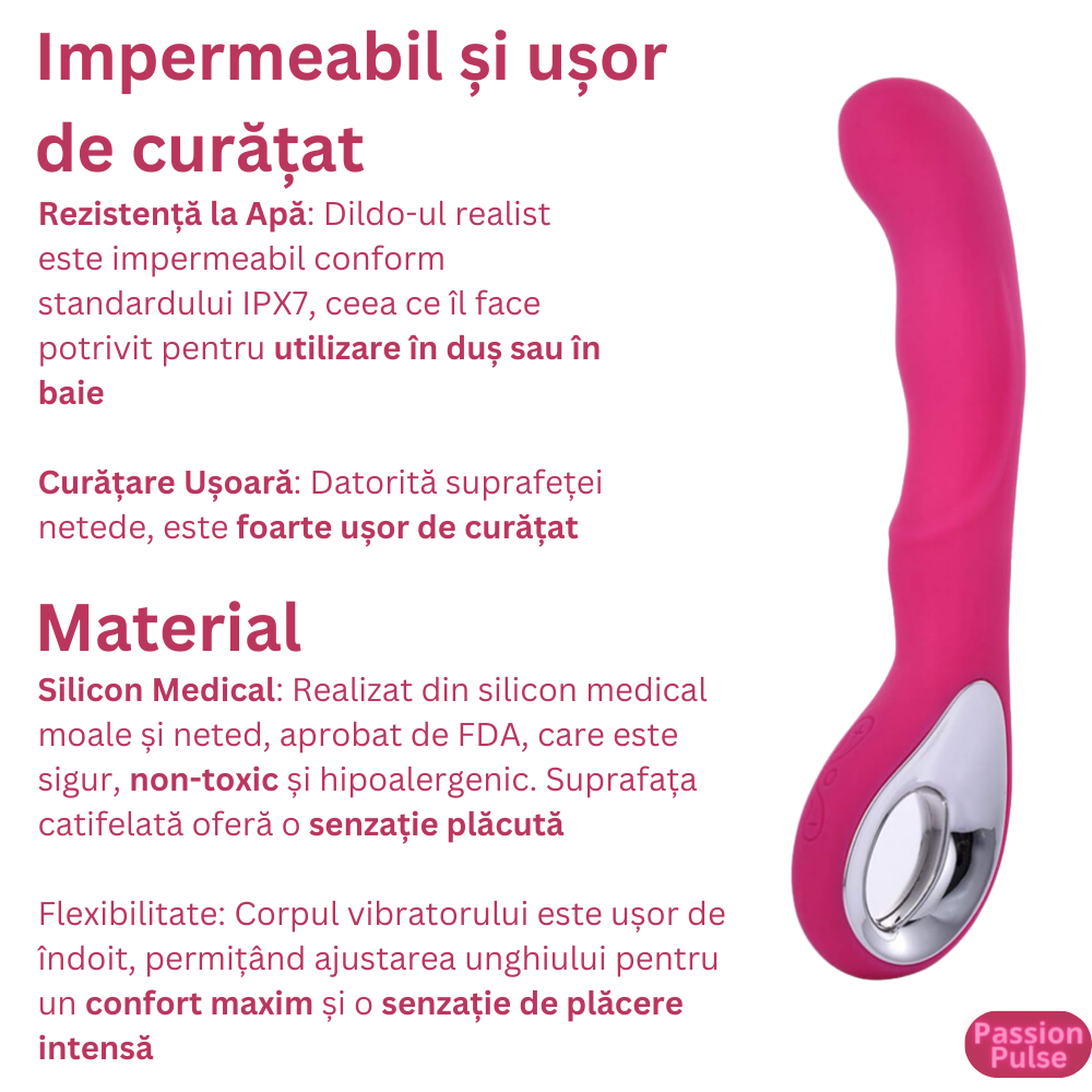 Vibrator pentru punctul G VibraJoy Pro 360 Rose - imagine 3