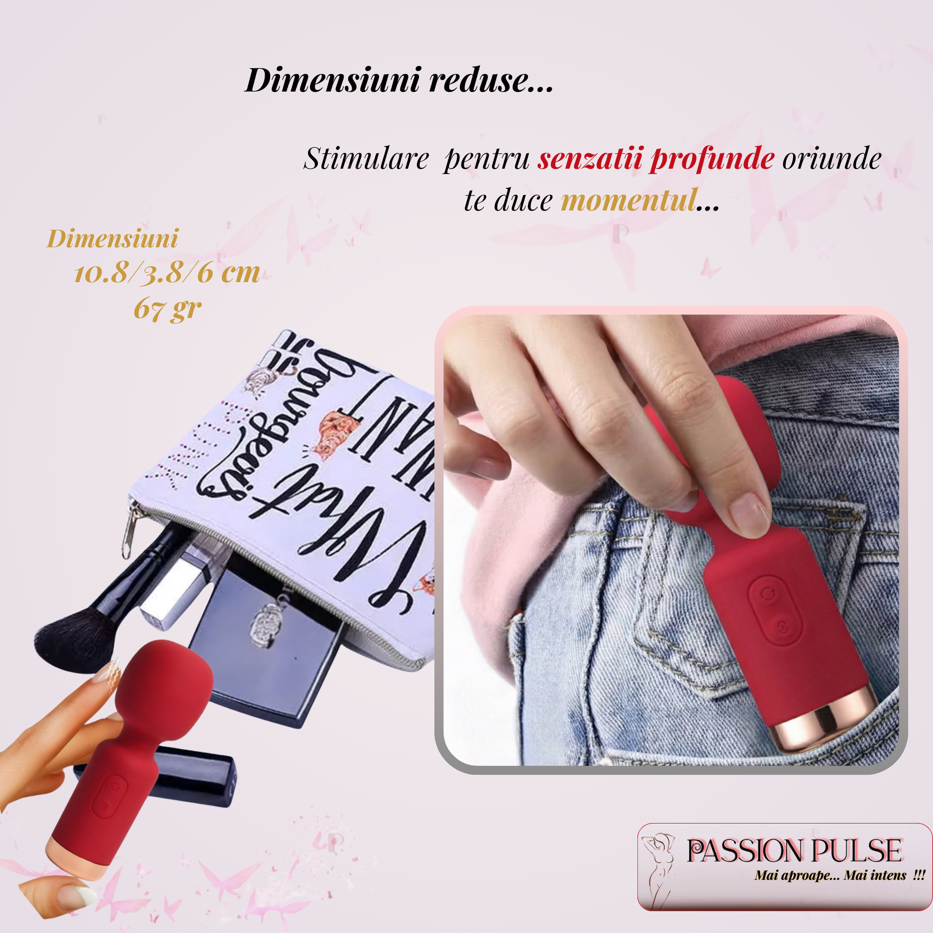 Mini Vibrator Portabil My Little Friend Red - imagine 4