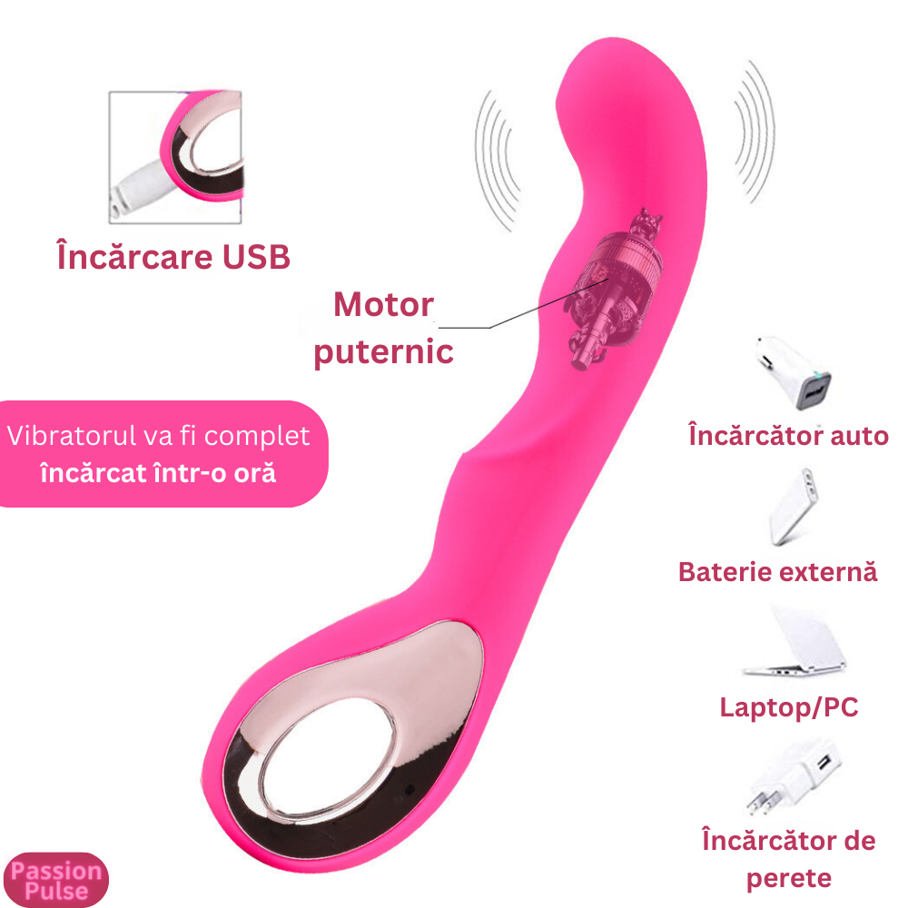 Vibrator pentru punctul G VibraJoy Pro 360 Rose - imagine 2