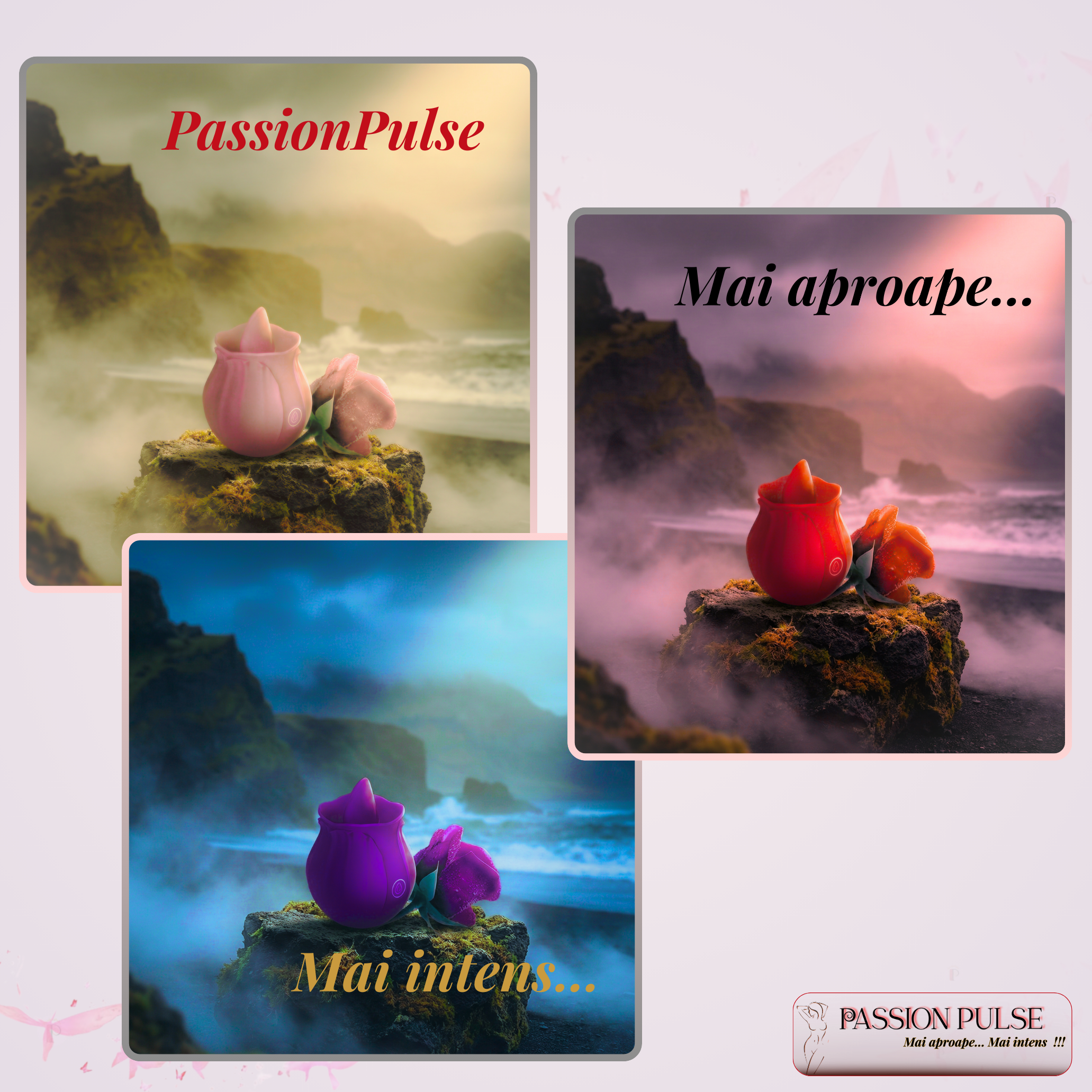 Vibrator pentru clitoris si sani Blossom Stimulator Pink - imagine 7