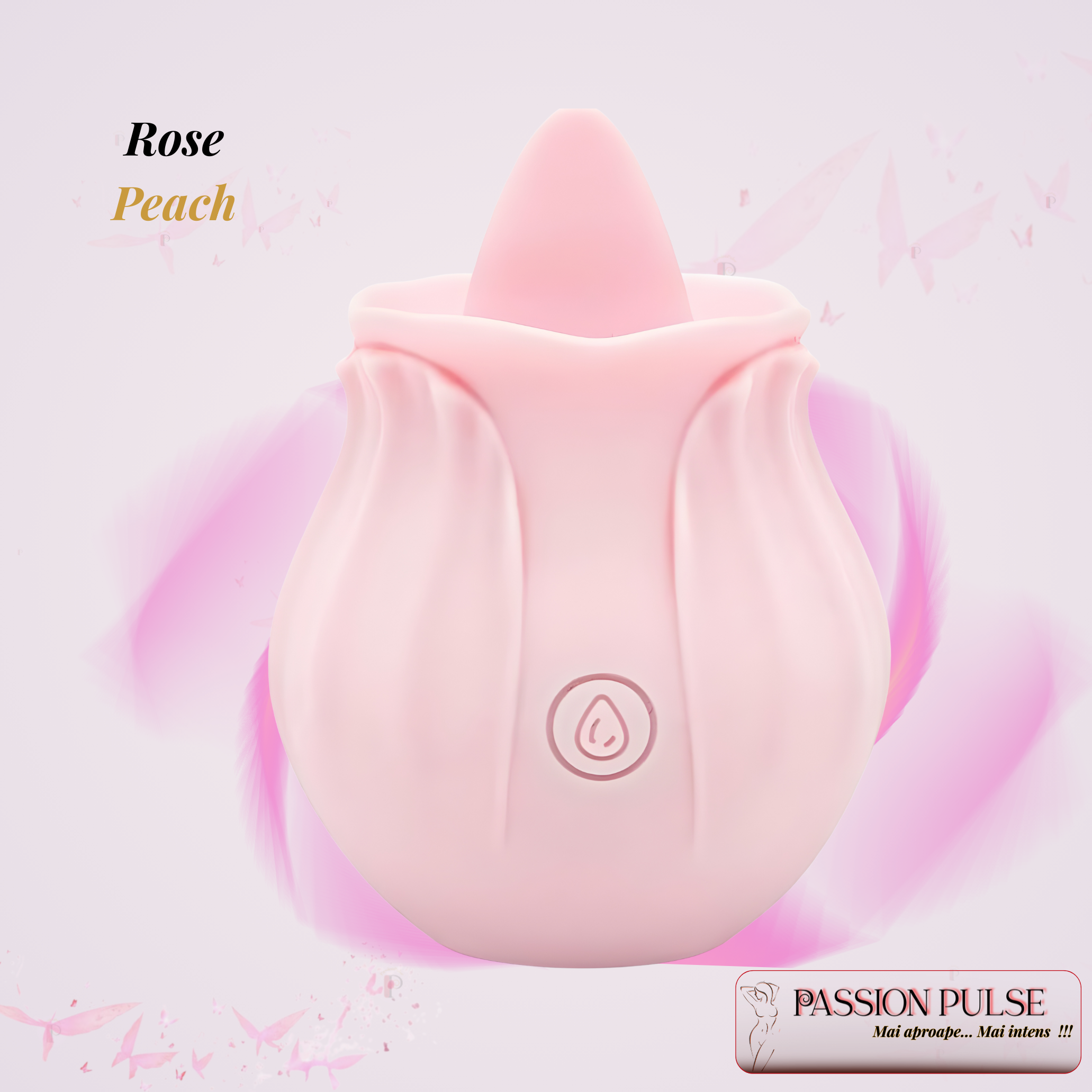 Vibrator pentru clitoris si sani Blossom Stimulator Pink - imagine 2