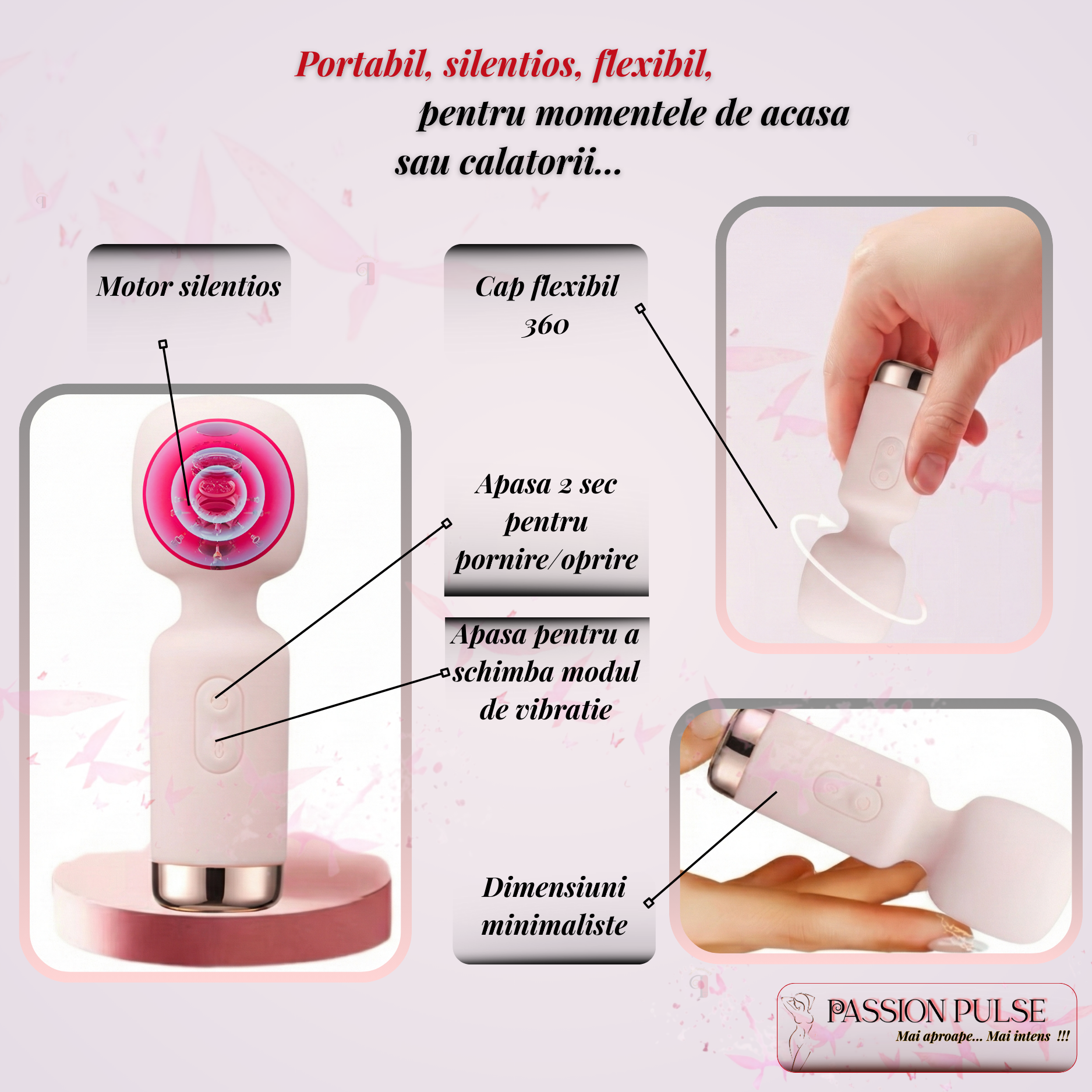 Mini Vibrator Portabil My Little Friend Pink - imagine 3